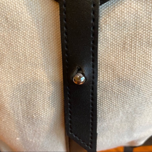 Deux Lux Two Tone Fabric & Faux Leather Backpack - Picture 5 of 10